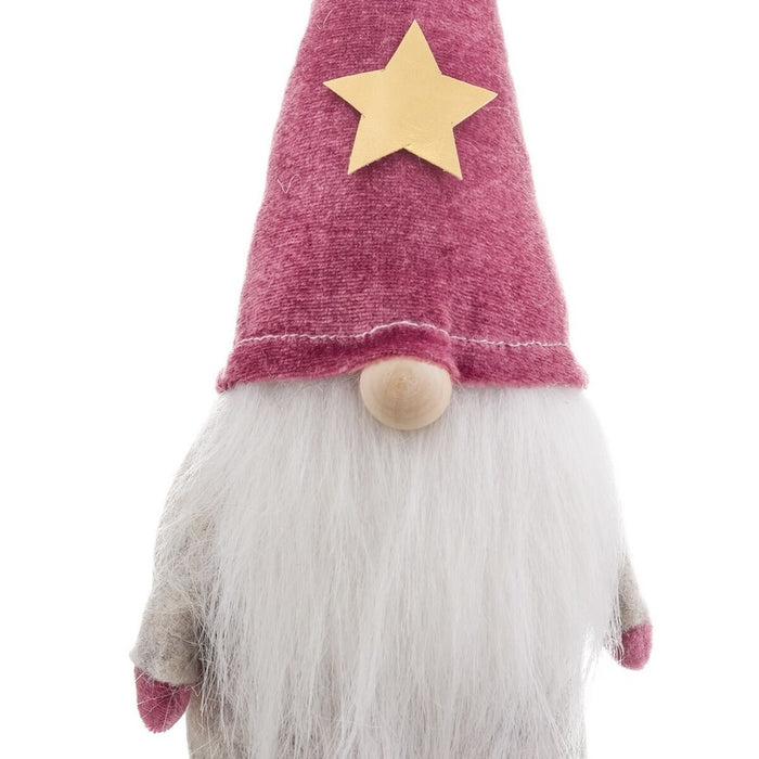 Ornament de Crăciun Alb Roz Nisip Țesătură 25 cm