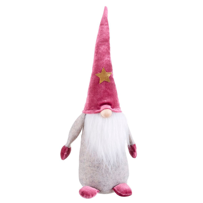 Ornament de Crăciun Alb Roz Nisip Țesătură 50 cm