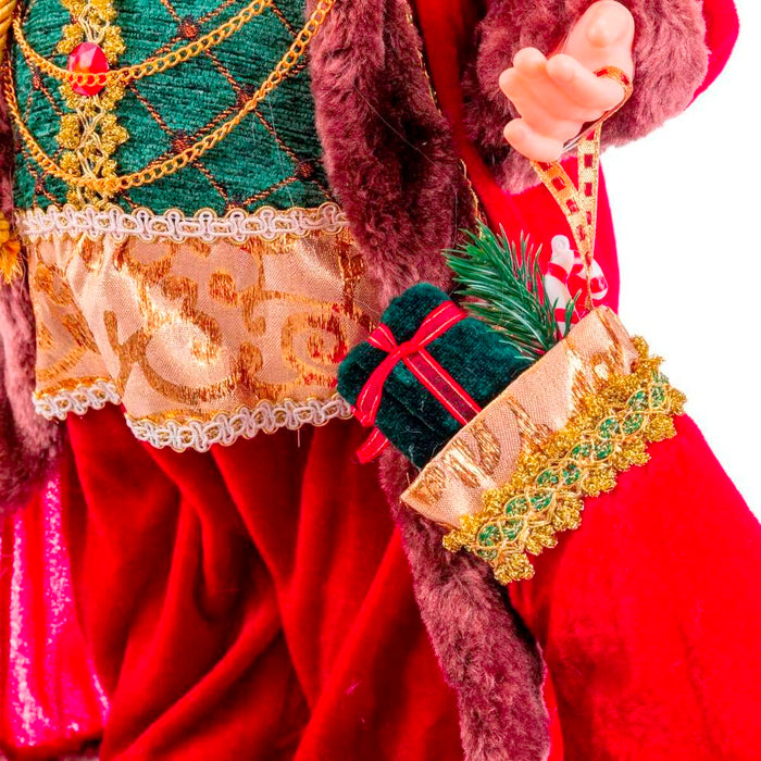 Ornament de Crăciun Roșu Multicolor Plastic Polirășină Țesătură 60 cm