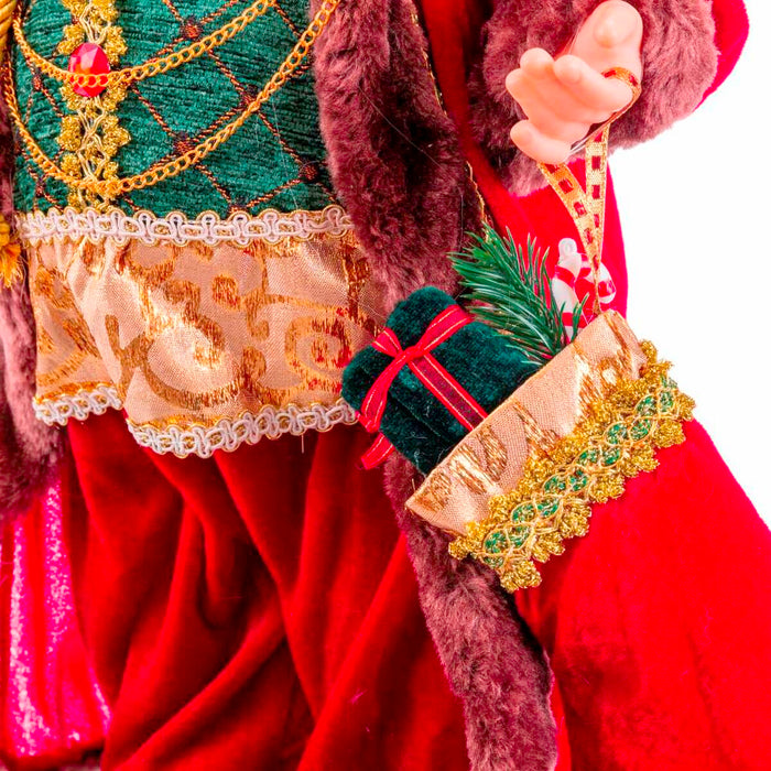 Ornament de Crăciun Roșu Multicolor Plastic Polirășină Țesătură 60 cm