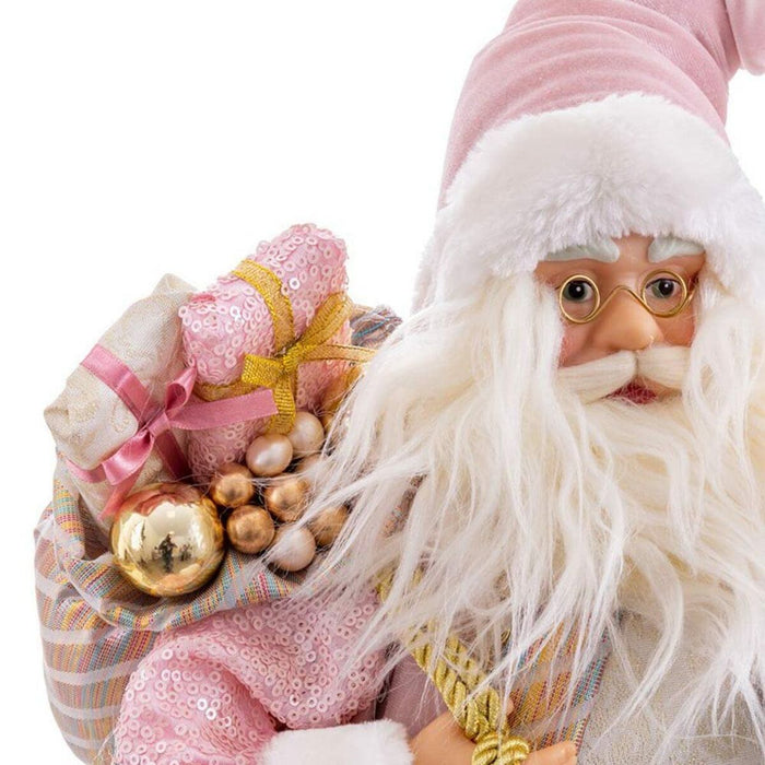 Ornament de Crăciun Roz Plastic Polirășină Țesătură 45 cm