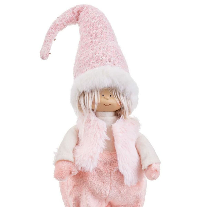 Ornament de Crăciun Roz Metal Polirășină Polyfoam Țesătură Copil 19 x 10 x 51 cm