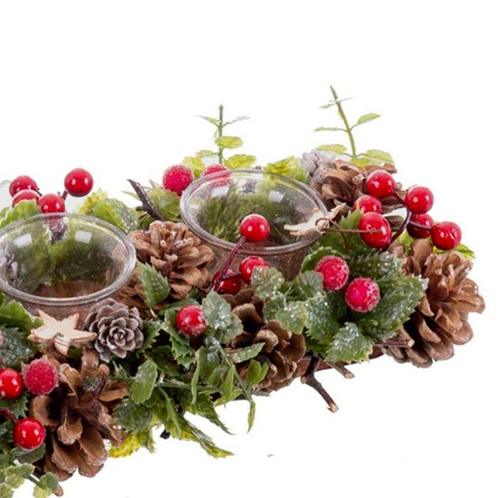 Suport de lumânări de Crăciun Roșu Multicolor Plastic Foam 31 x 14 x 8 cm