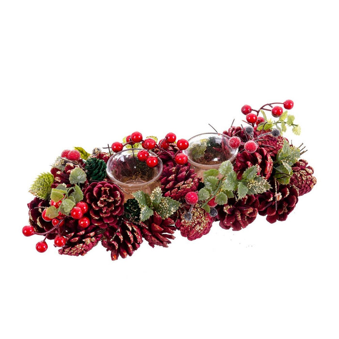 Suport de lumânări de Crăciun Roșu Multicolor Plastic Foam 31 x 14 x 8 cm