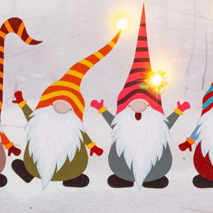 Tablou Crăciun Multicolor Lemn Pânză 40 x 30 x 18 cm