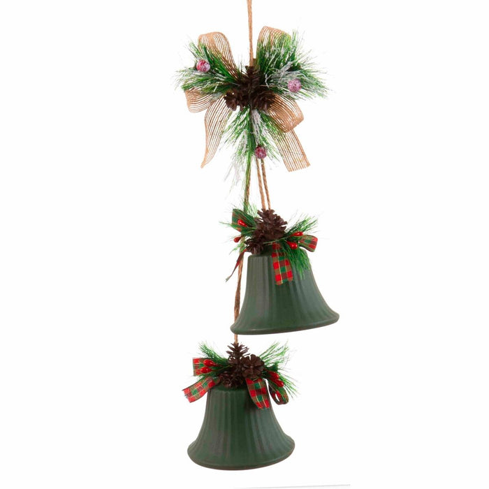 Ornament de Crăciun Verde Multicolor Metal Plastic Fibră Hote 14 x 9 x 47 cm