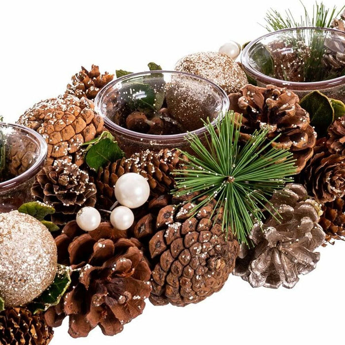 Suport de lumânări de Crăciun Auriu* Natural Plastic Foam 38 x 15 x 8,5 cm