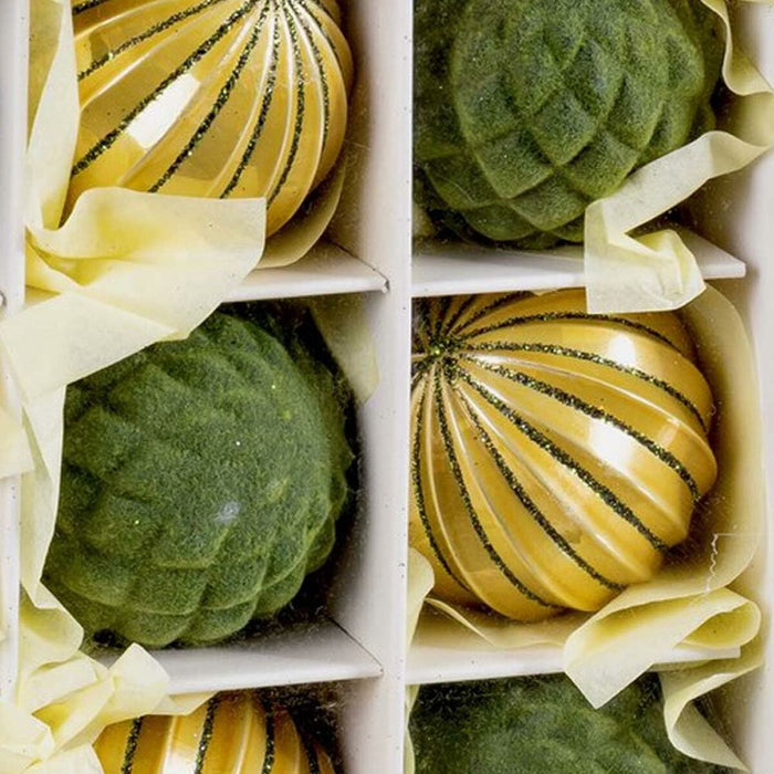 Globuri de Crăciun Verde Auriu* Plastic 6 x 6 x 6 cm (9 Unități)