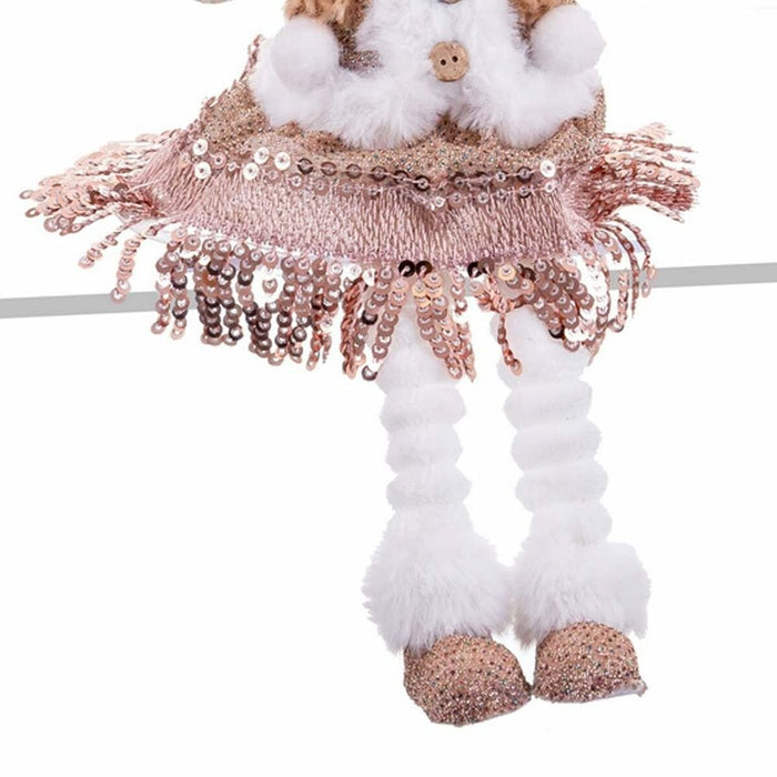 Ornament de Crăciun Multicolor Metal Polyfoam Țesătură Înger 16 x 7 x 36 cm