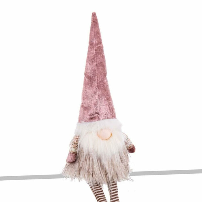 Ornament de Crăciun Multicolor Roz Nisip Țesătură 17 x 13 x 56 cm