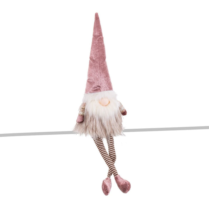 Ornament de Crăciun Multicolor Roz Nisip Țesătură 17 x 13 x 56 cm