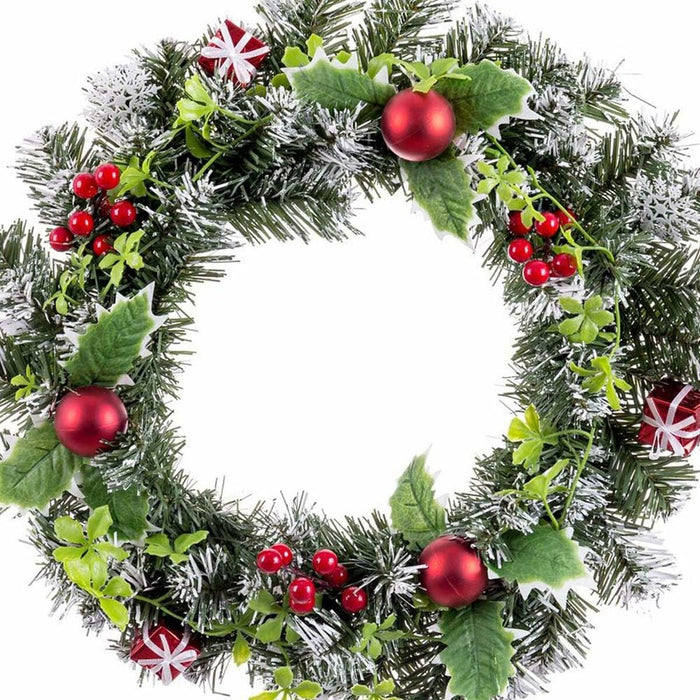 Coroană de Crăciun Roșu Multicolor Plastic 40 cm