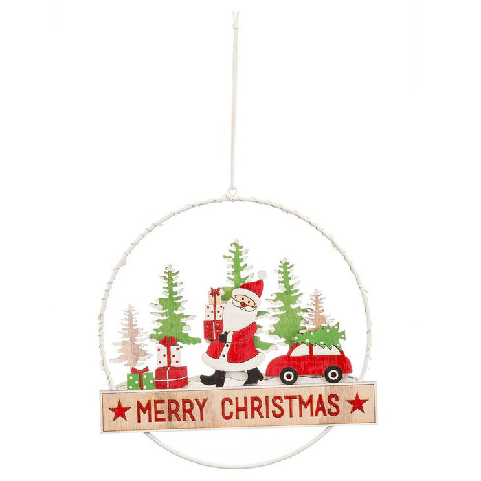 Ornament de Crăciun Multicolor Lemn 20 x 1,7 x 20,5 cm