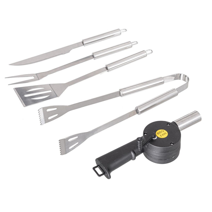 Kit de ustensile pentru grătar cu husă geantă Oțel inoxidabil 37 x 15 x 8 cm