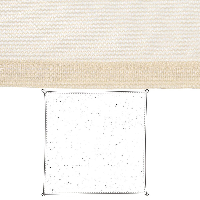 Umbrele din pânză Copertină 5 x 5 m Bej Polietilenă 500 x 500 x 0,5 cm