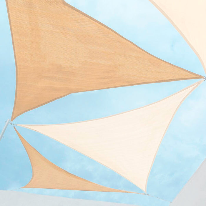 Umbrele din pânză Copertină 3,5 x 3,5 m Bej Polietilenă 350 x 350 x 0,5 cm