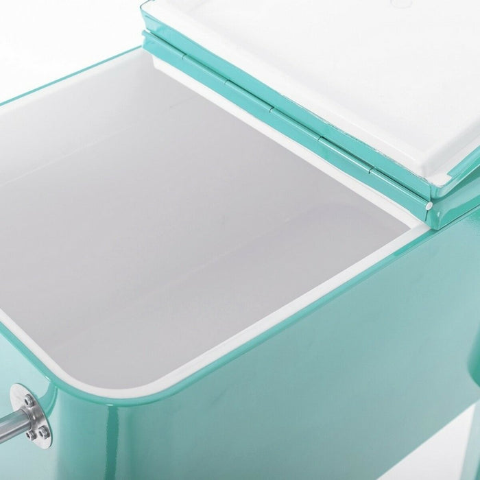 Frigider Portabil Fresh Turquoise Metal 74 x 43 x 80 cm