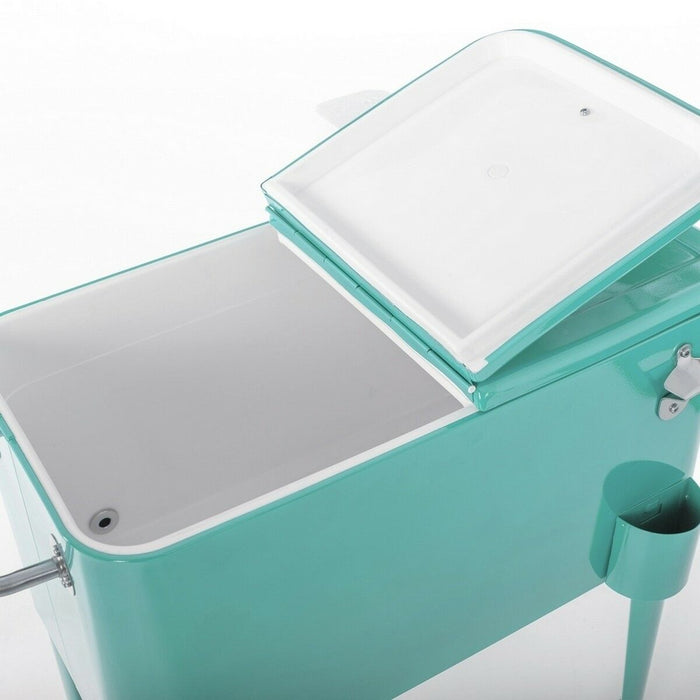 Frigider Portabil Fresh Turquoise Metal 74 x 43 x 80 cm