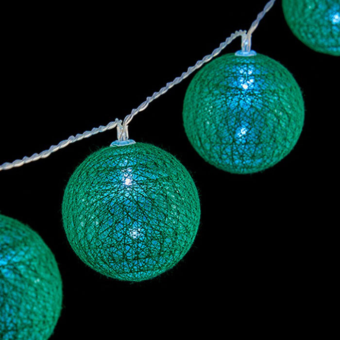 Ghirlanda cu bile LED Ø 5 cm 2 m Verde