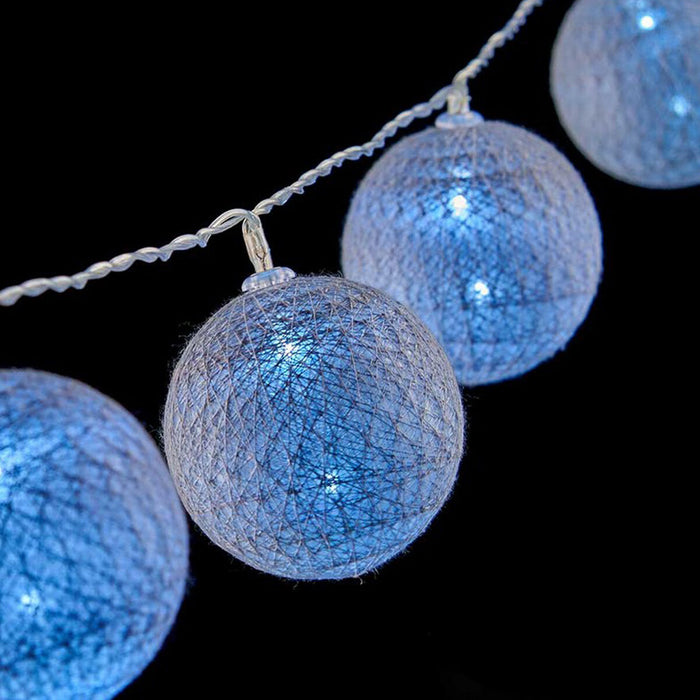 Ghirlanda cu bile LED Ø 6 cm 2 m Gri