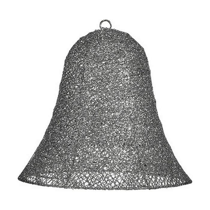 Ornament de Crăciun Clopot Gri Metal Plastic (30 x 27 x 30 cm)