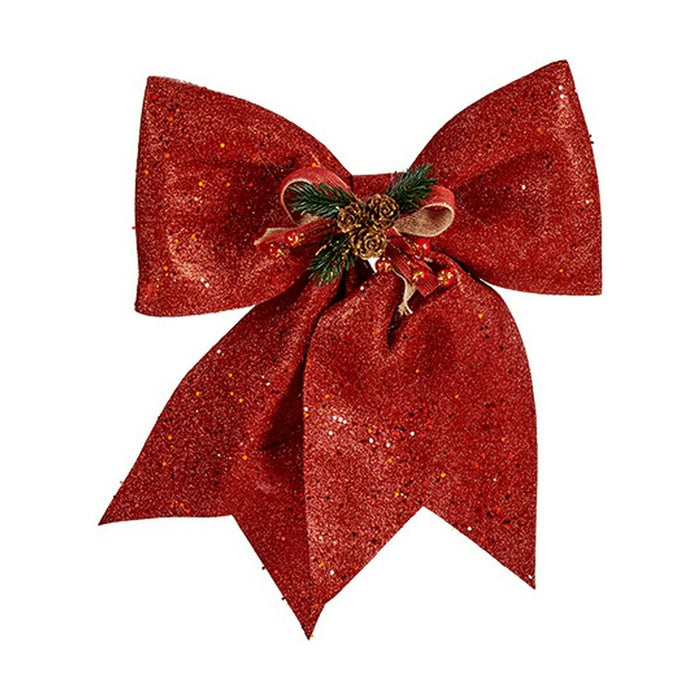Fundă Ornament de Crăciun 35 x 40 cm Decorat Roșu Plastic