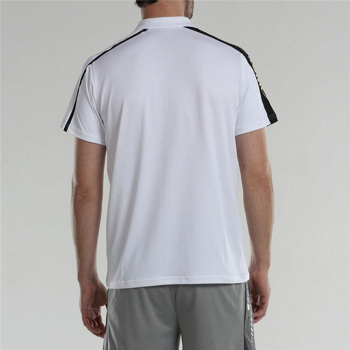 Tricou Polo cu Mânecă Scurtă Bărbați Bullpadel Liceo Padel Alb