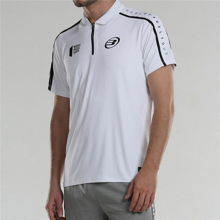 Tricou Polo cu Mânecă Scurtă Bărbați Bullpadel Liceo Padel Alb
