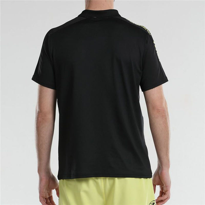 Tricou Polo cu Mânecă Scurtă Bărbați Bullpadel Liceo Padel Negru