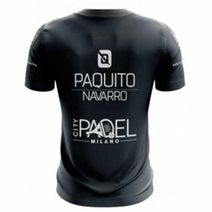 Tricou cu Mânecă Scurtă pentru Copii Bullpadel Odeon Paquito Navarro Negru