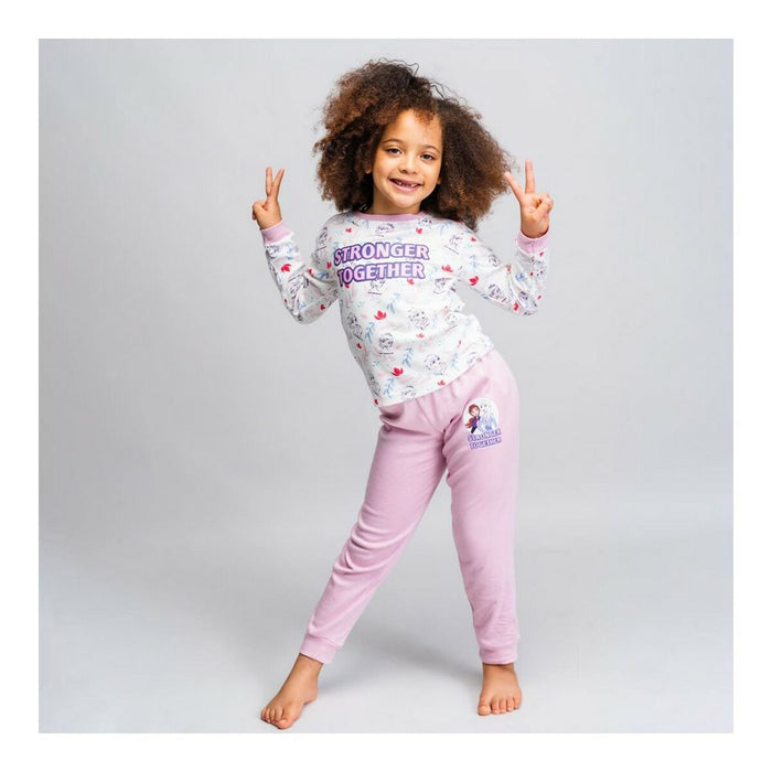 Pijama Infantil Frozen Bej