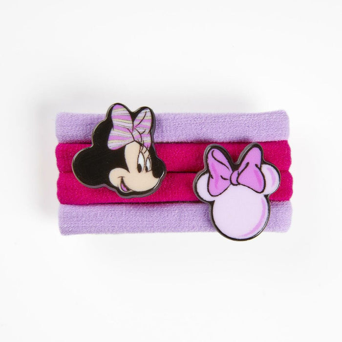 Elastic pentru Păr Minnie Mouse 4 Piese Multicolor