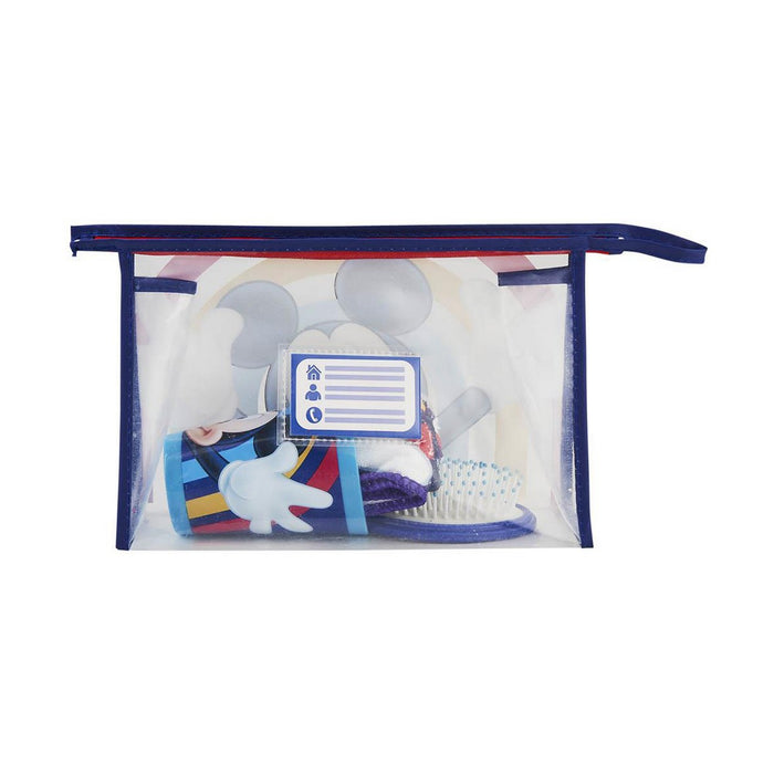 Set de Toaletă pentru Copii de Voiaj Mickey Mouse Albastru (23 x 16 x 7 cm) (4 pcs)