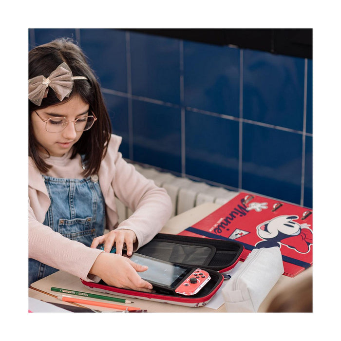 Carcasă pentru Nintendo Switch Minnie Mouse Gri deschis (12 x 4,5 x 26 cm)