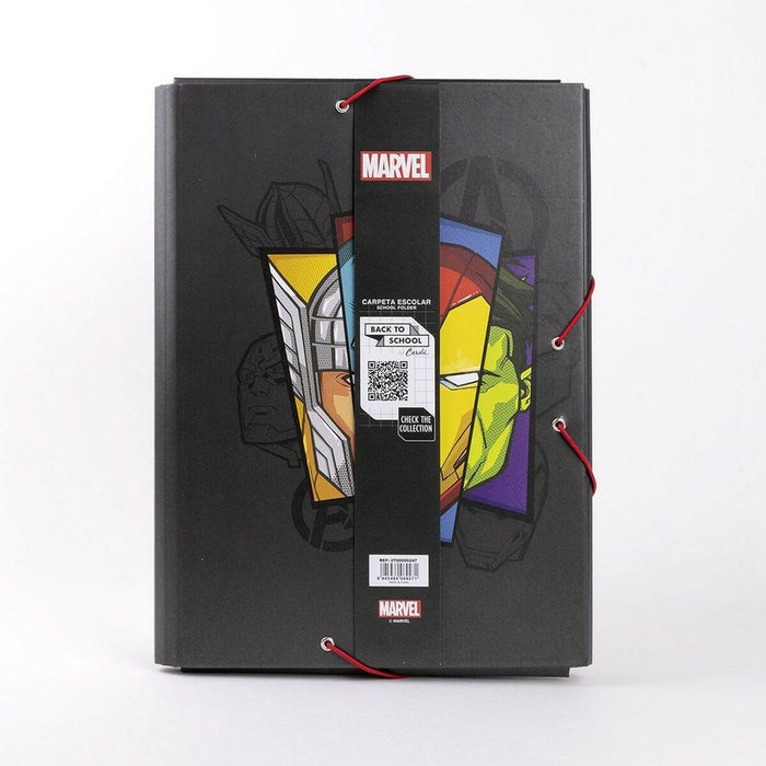 Dosar The Avengers A4 Negru (24 x 34 x 4 cm)