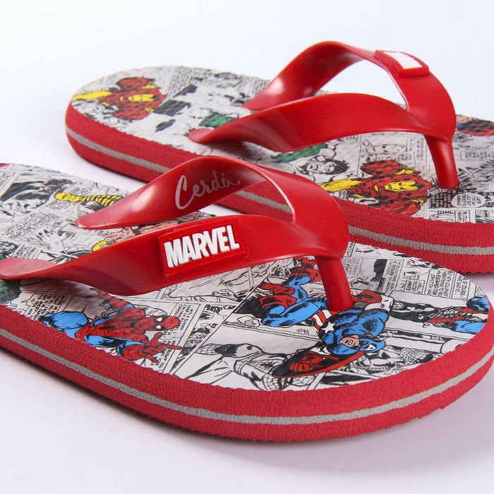 Șlapi pentru Copii Marvel Gri Roșu