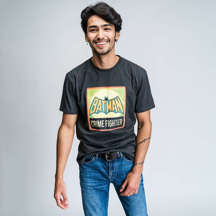 Tricou cu Mânecă Scurtă Bărbați Batman Gri Gri închis Adulți