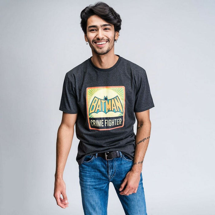 Tricou cu Mânecă Scurtă Bărbați Batman Gri Gri închis Adulți