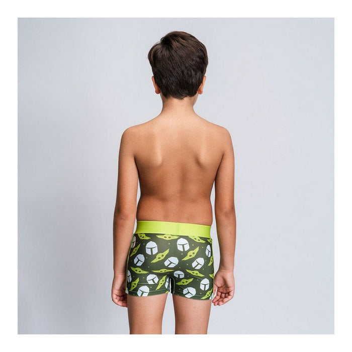 Costumul de Baie Boxer Pentru Copii The Mandalorian Verde