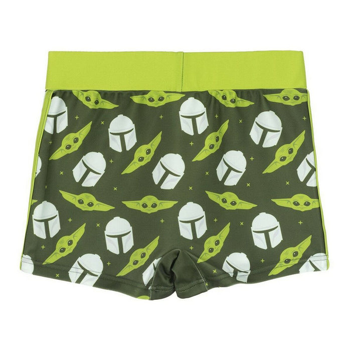 Costumul de Baie Boxer Pentru Copii The Mandalorian Verde