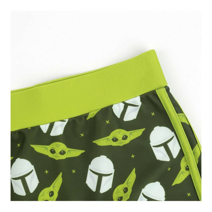 Costumul de Baie Boxer Pentru Copii The Mandalorian Verde