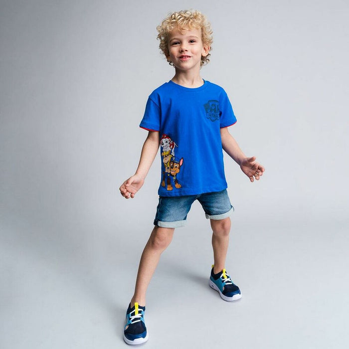 Tricou cu Mânecă Scurtă The Paw Patrol Albastru