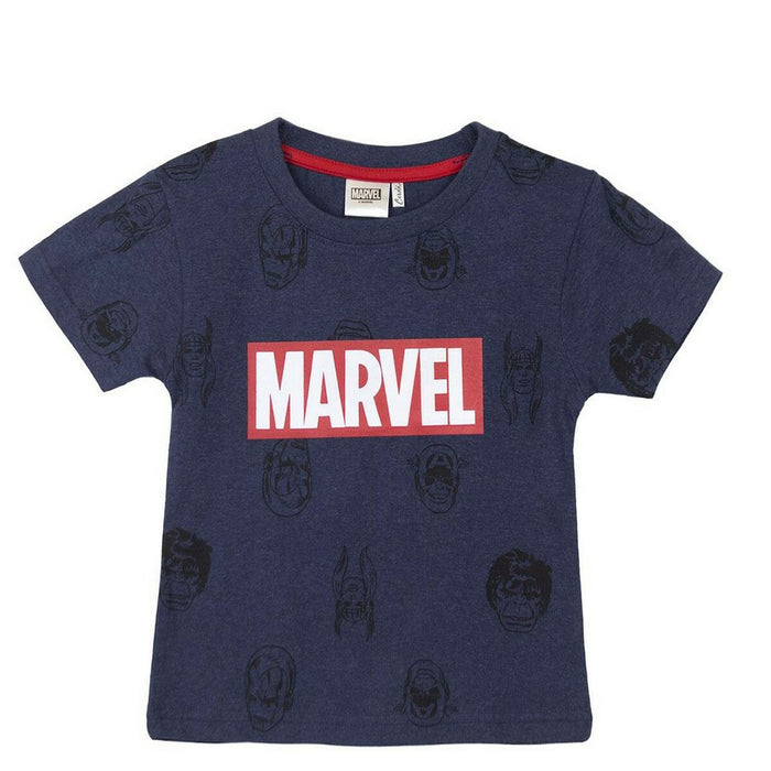 Tricou cu Mânecă Scurtă pentru Copii Marvel Albastru închis