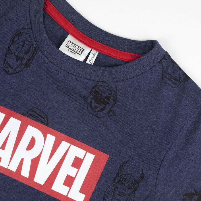 Tricou cu Mânecă Scurtă pentru Copii Marvel Albastru închis