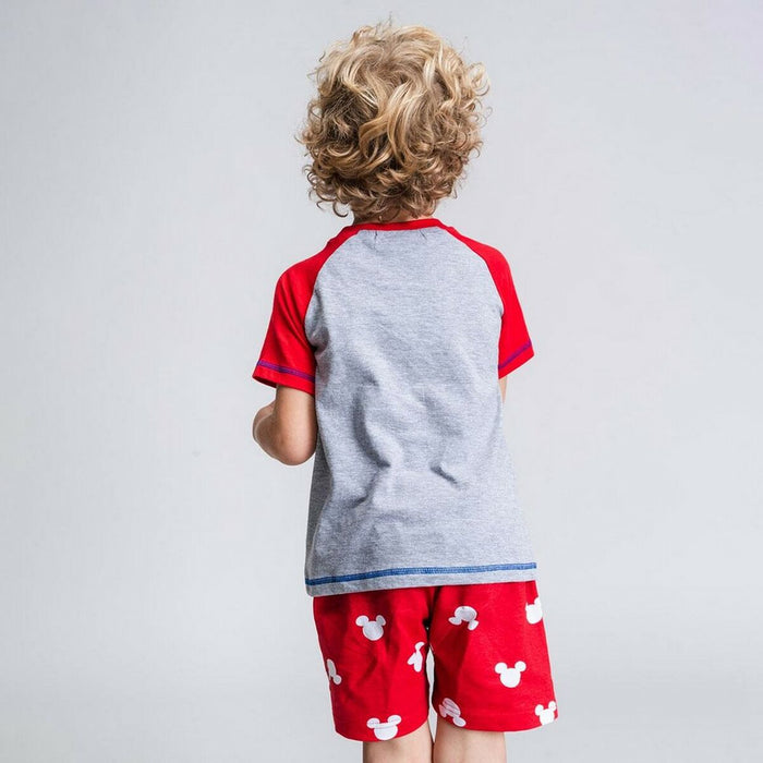 Pijamaua de Vară Mickey Mouse Roșu Gri