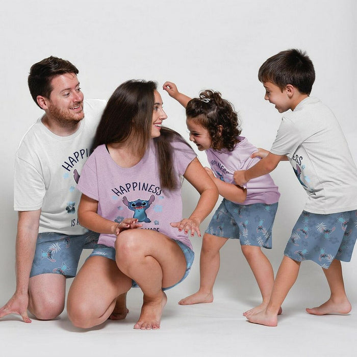 Pijamaua de Vară Stitch Albastru