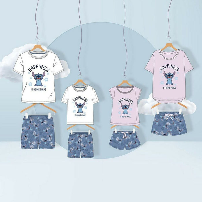 Pijamaua de Vară Stitch Albastru