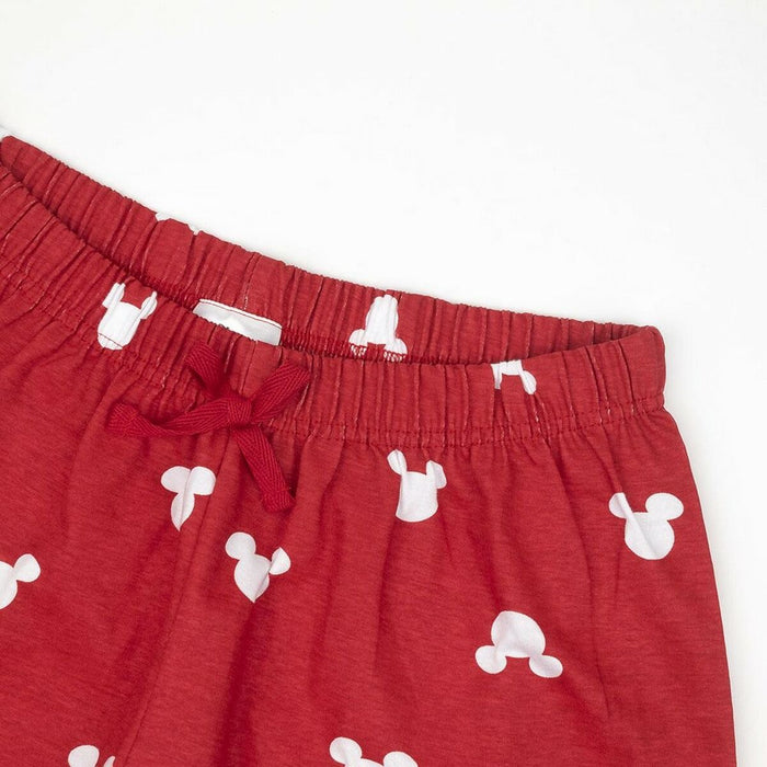 Pijamaua de Vară Minnie Mouse Roșu Femeie Gri