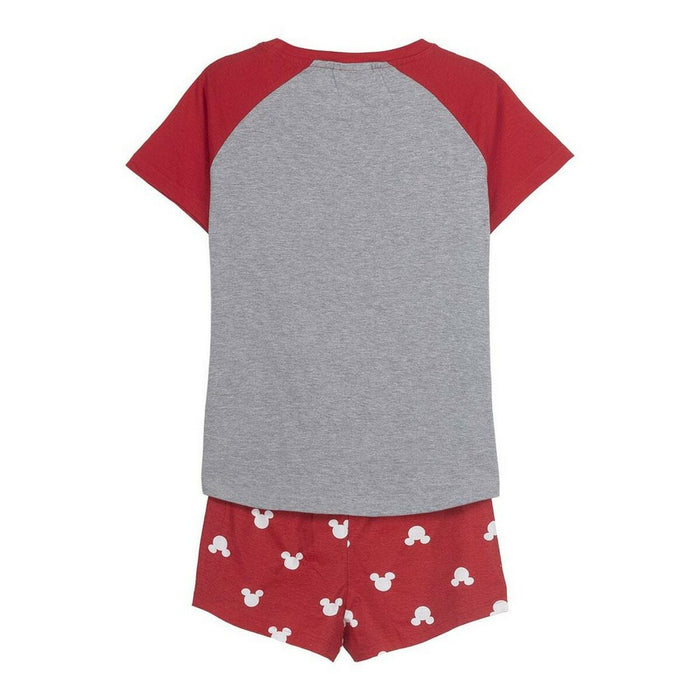 Pijamaua de Vară Minnie Mouse Roșu Femeie Gri