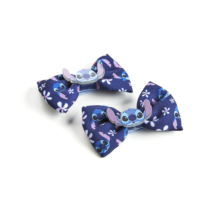 Agrafe de păr Stitch 2 Unități Albastru Fundă